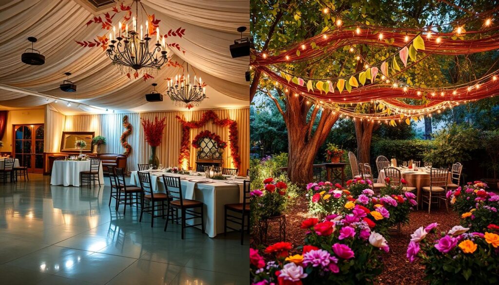 מקומות פנימיים ומקומות חיצוניים לאירועים עונתיים