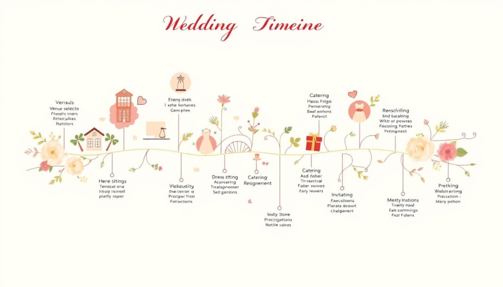 ציר זמן לתכנון חתונה ציר זמן לתכנון חתונה